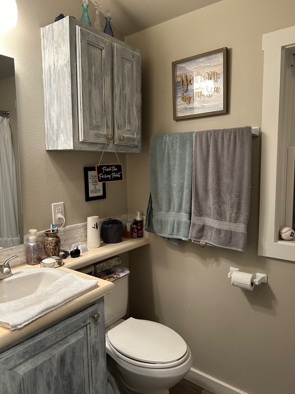 12922 Longstreet Road, Unit L10 Willis, TX 77318 - Photo 3 of 21 a bathroom with a sink a toilet and mirror