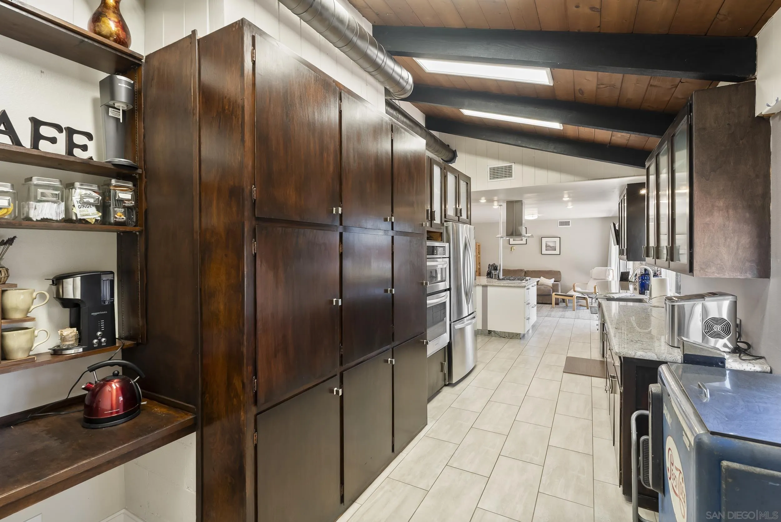 2824 Scenic View Road Alpine, CA 91901 - Photo 16 of 42 a kitchen with stainless steel appliances granite countertop a refrigerator and a sink