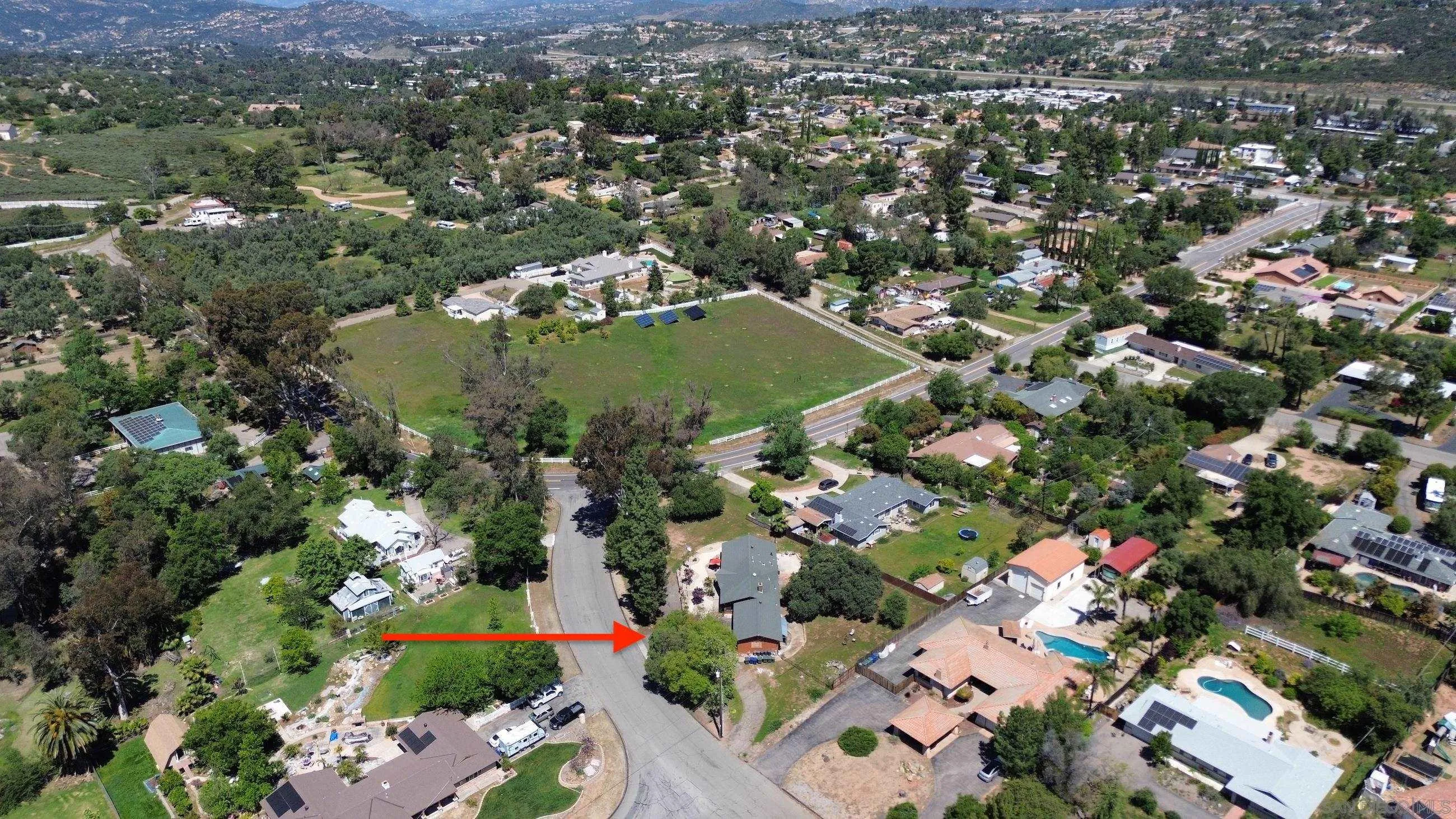 2824 Scenic View Road Alpine, CA 91901 - Photo 40 of 42 an aerial view of residential houses with outdoor space and trees