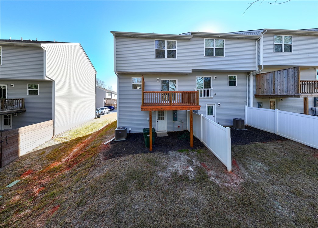 109 Brooklane Court Easley, SC 29642 - Photo 29 of 47 This townhome features a private backyard with a wood deck and durable siding.