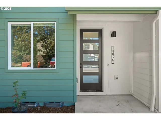a view of front door of house