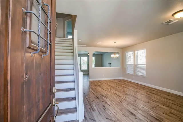 a view of livingroom with hardwood floor and interior