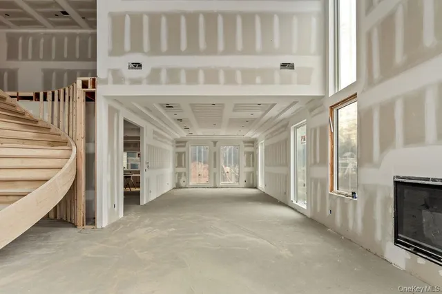 a view of an entryway with staircase