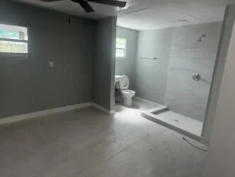 a bathroom with a toilet