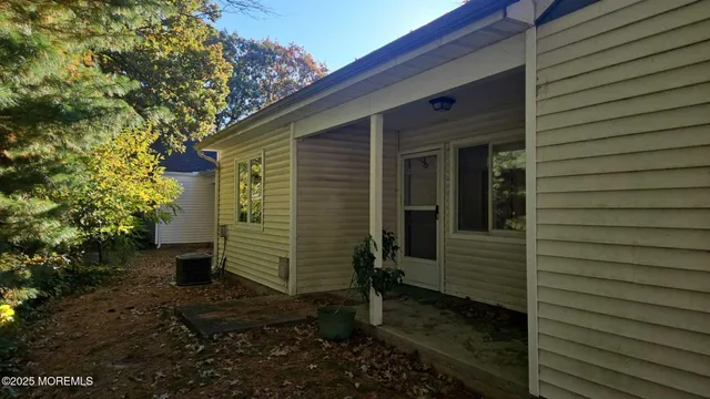 a view of a door of the house