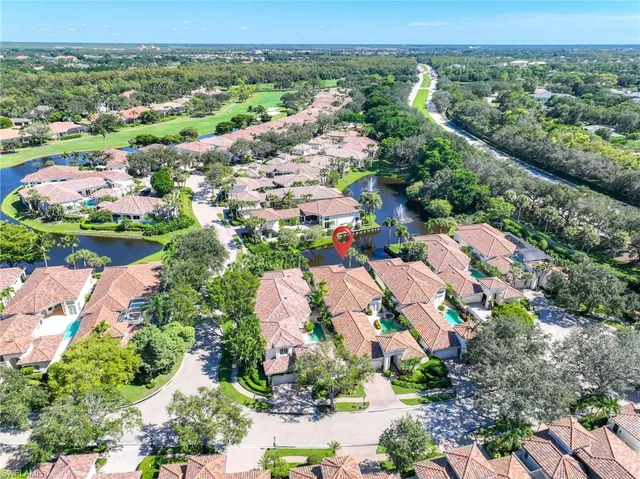 an aerial view of multiple house