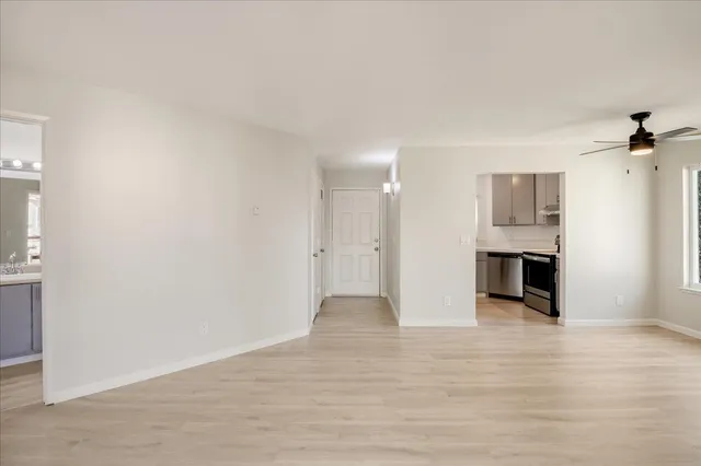 a view of a livingroom with a fireplace