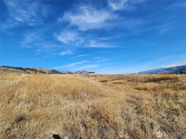 a view of a lake with a big yard
