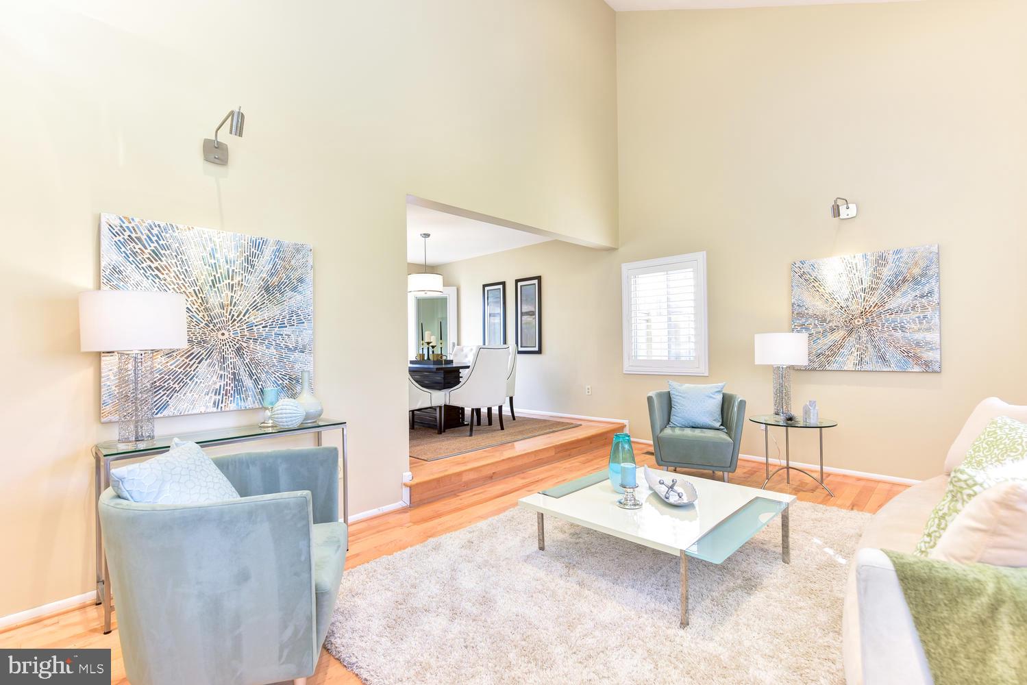 11803 Tree Fern Court Reston, VA 20191 - Photo 2 of 38 Living Room w/ Two Story Vaulted Ceiling