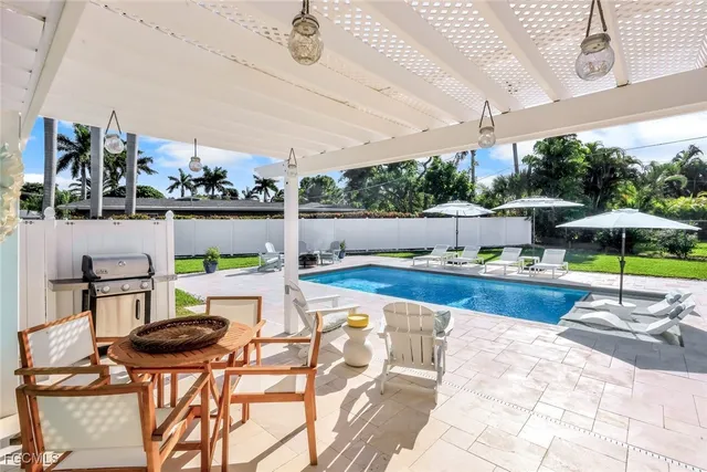 a outdoor space with furniture and garden