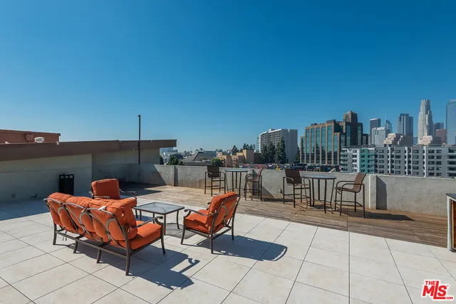 a outdoor view with a sitting space