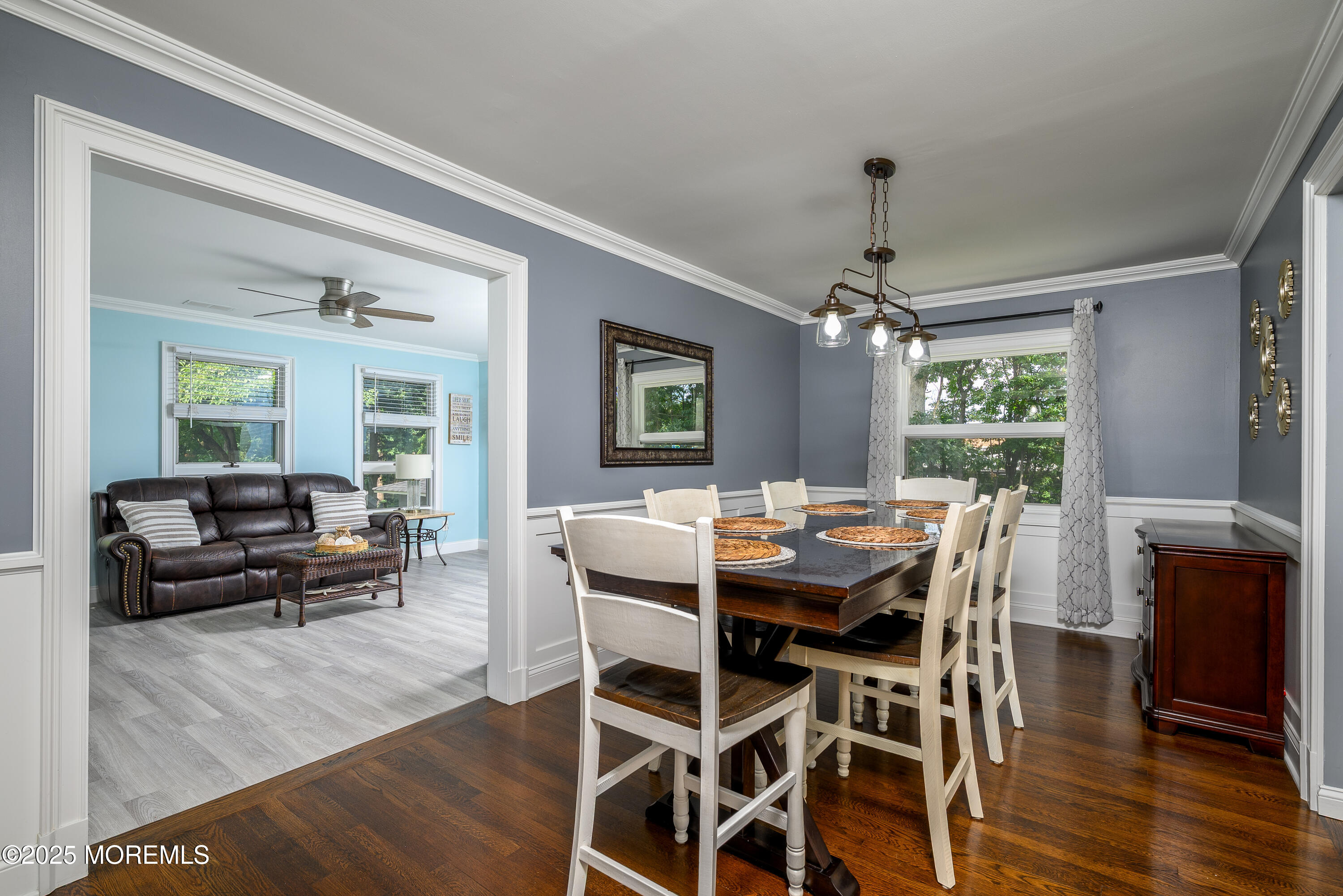 3213 Ridgewood Road Allenwood, NJ 08720 - Photo 15 of 42 a view of a dining room with furniture window and wooden floor