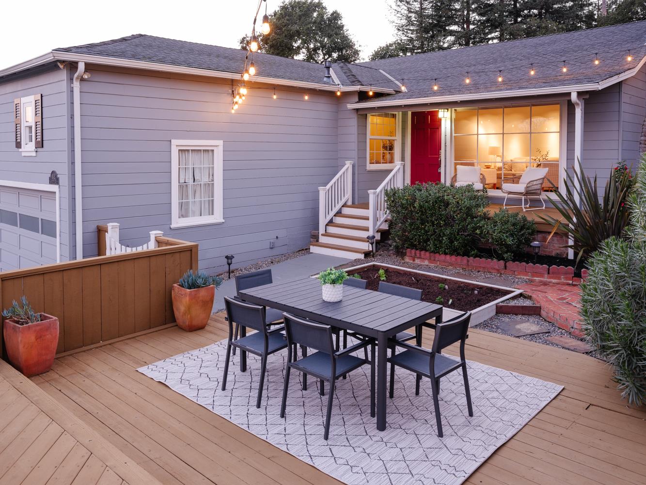 802 Covington Road Belmont, CA 94002 - Photo 20 of 28 a dinning table and chairs in patio of the house