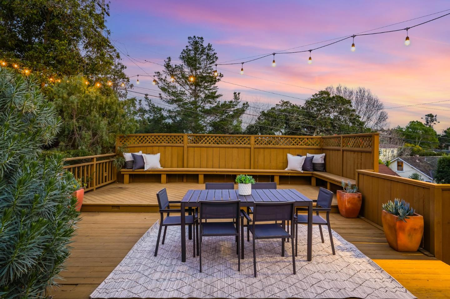 802 Covington Road Belmont, CA 94002 - Photo 21 of 28 a balcony with wooden floor table and chairs
