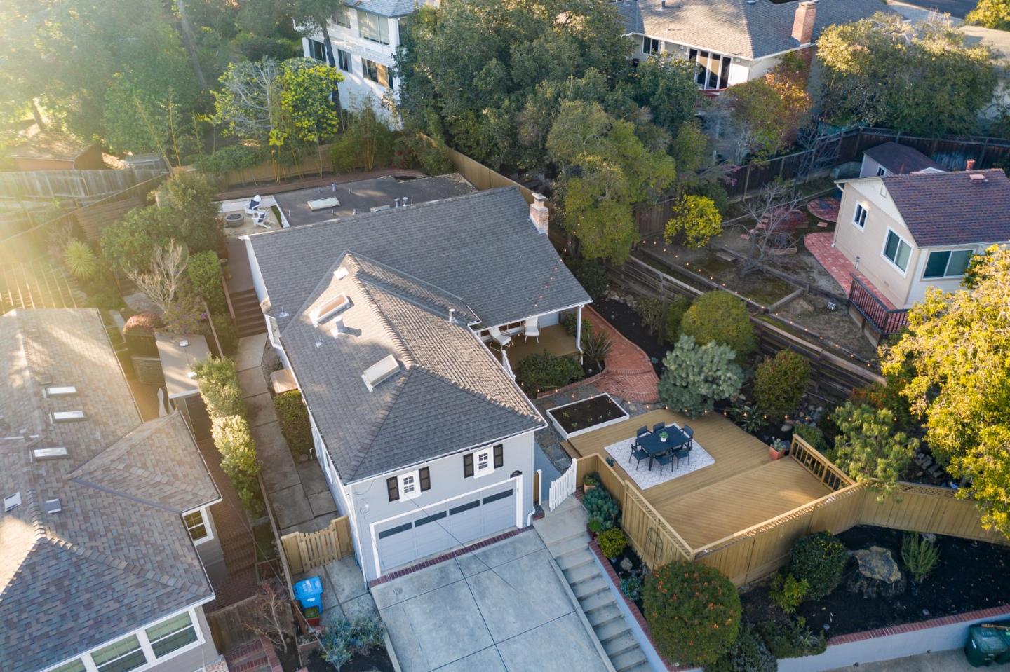 802 Covington Road Belmont, CA 94002 - Photo 28 of 28 an aerial view of a house with outdoor space