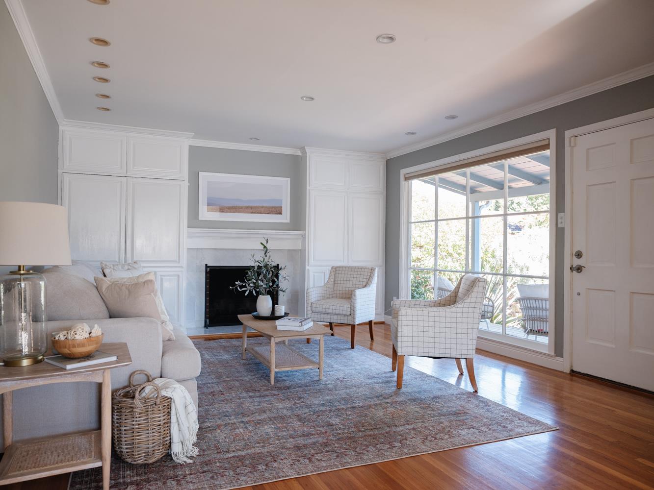 802 Covington Road Belmont, CA 94002 - Photo 5 of 28 a living room with furniture and a fireplace