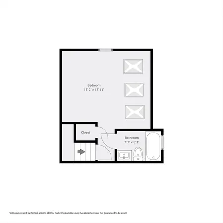 a picture of a bench in a white building