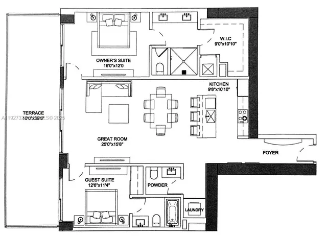a view of a hallway with washer and dryer