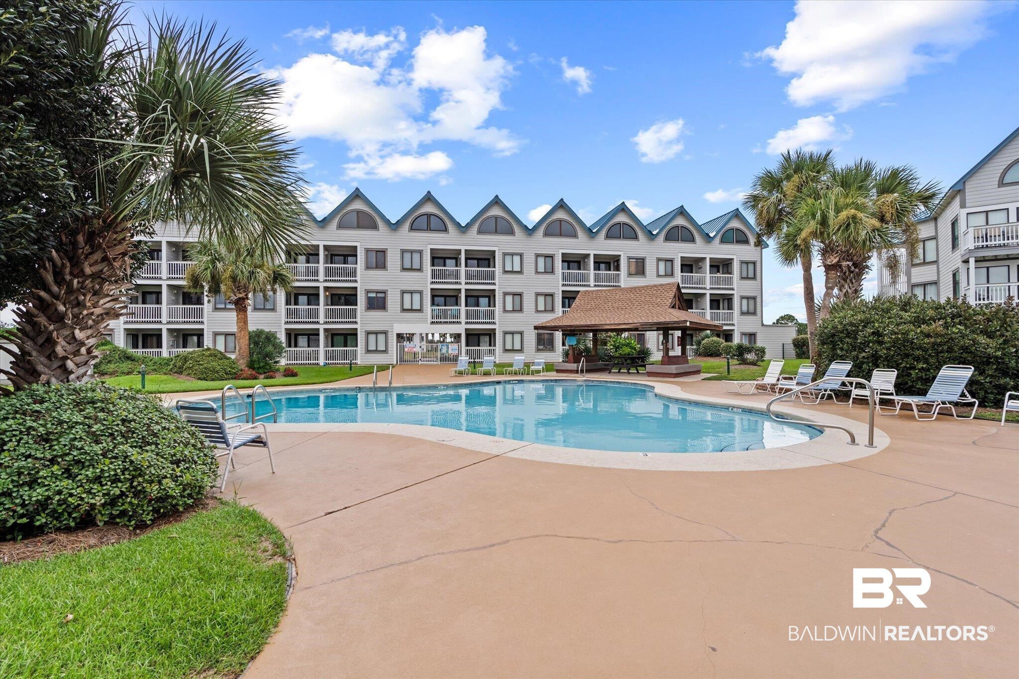 497 Plantation Road, Unit 1164 Gulf Shores, AL 36542 - Photo 17 of 20 View of swimming pool with a gazebo and a patio