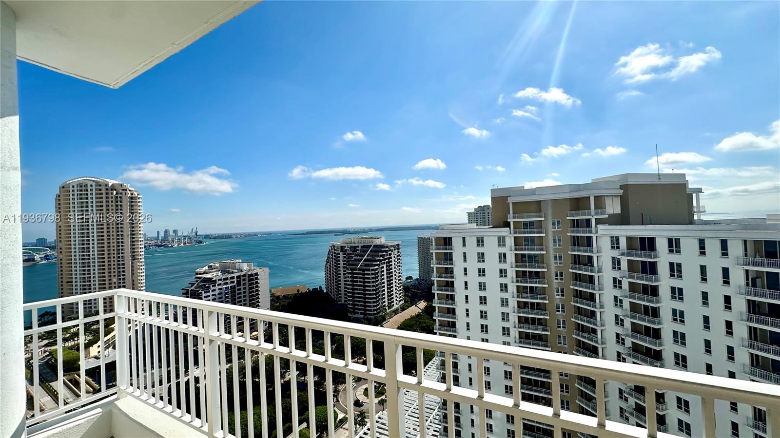 801 Brickell Key Boulevard, Unit 2707 Miami, FL 33131 - Photo 12 of 24 a view of balcony with furniture