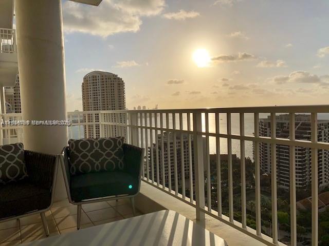 801 Brickell Key Boulevard, Unit 2707 Miami, FL 33131 - Photo 3 of 26 a view of balcony with furniture