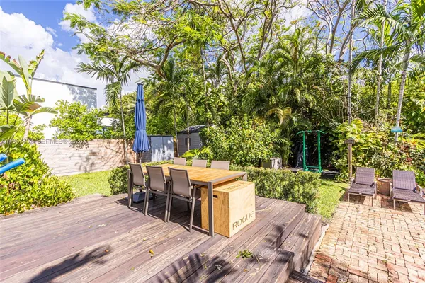 a view of a garden with plants