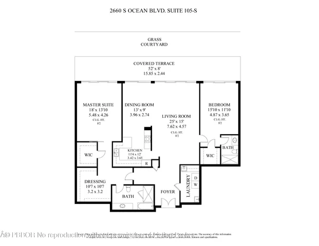 $1,985,000 | 2660 South Ocean Boulevard, Unit 105S, Palm Beach, FL 33480