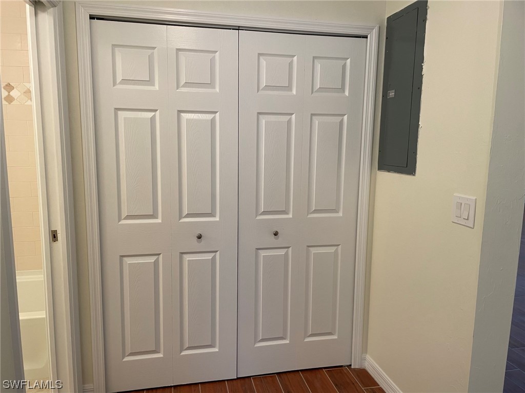 5727 Rose Garden Road, Unit B Cape Coral, FL 33914 - Photo 7 of 26 an entryway with wooden floor
