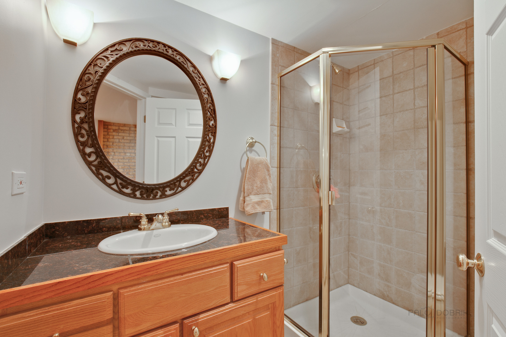 1991 Pheasant Trail Inverness, IL 60067 - Photo 43 of 53 a bathroom with a sink a mirror a vanity and a shower