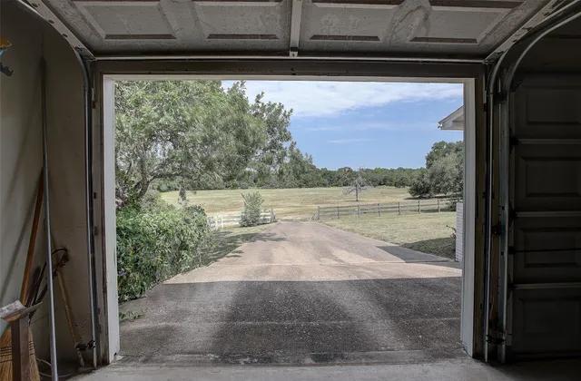 a view of a back yard from a window