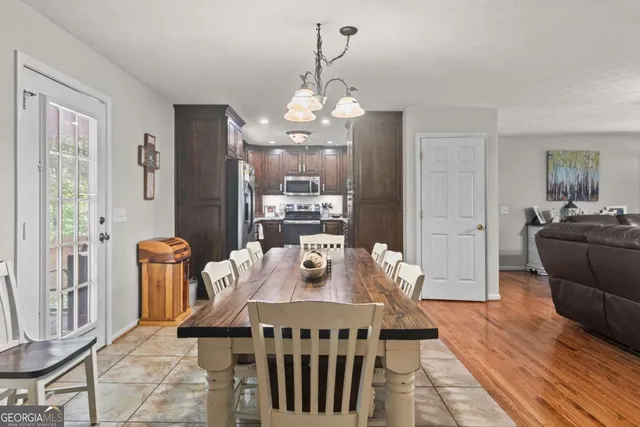 a view of a hallway with front door
