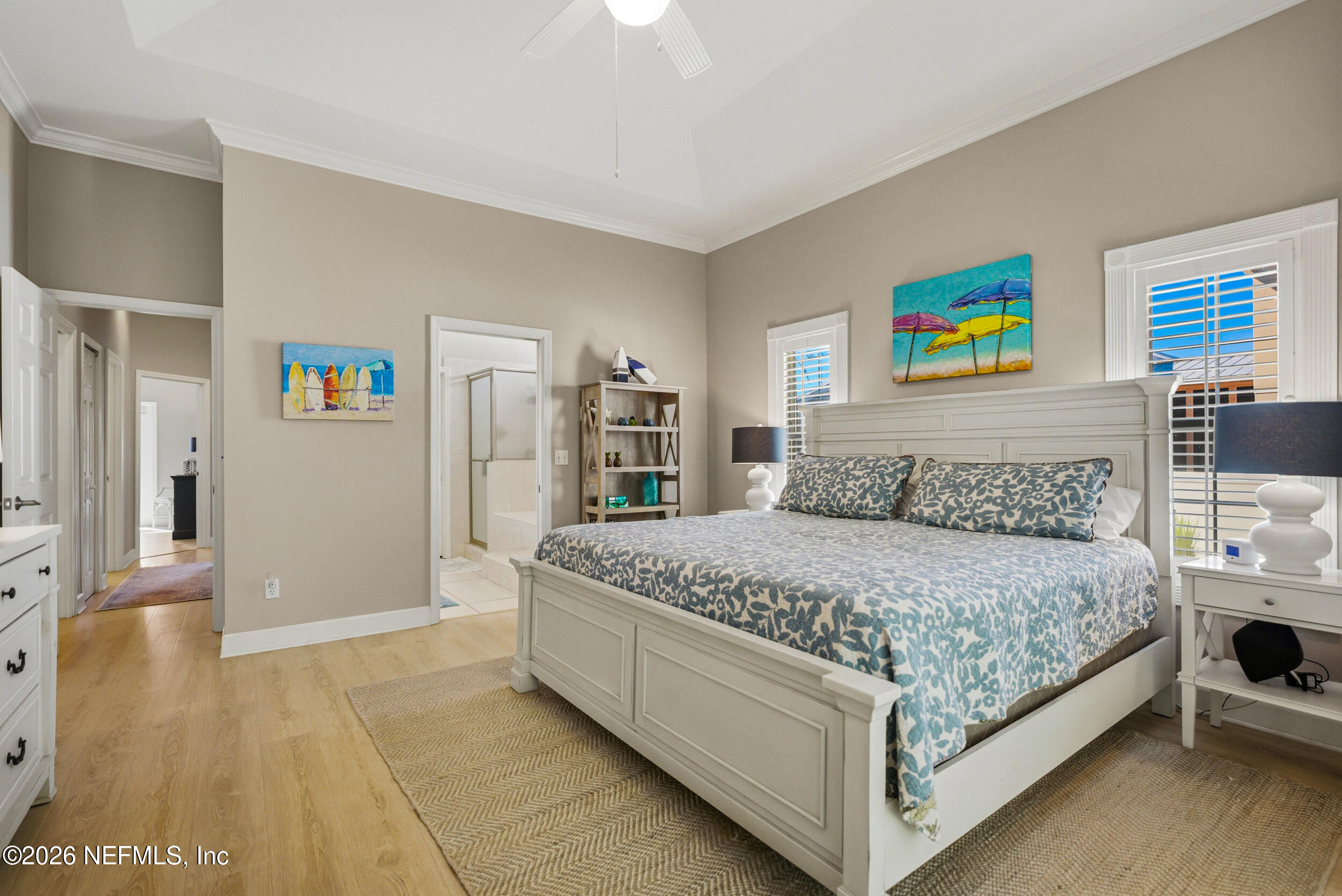 118 3rd Street St. Augustine, FL 32084 - Photo 28 of 77 a bedroom with a bed and a walk in closet