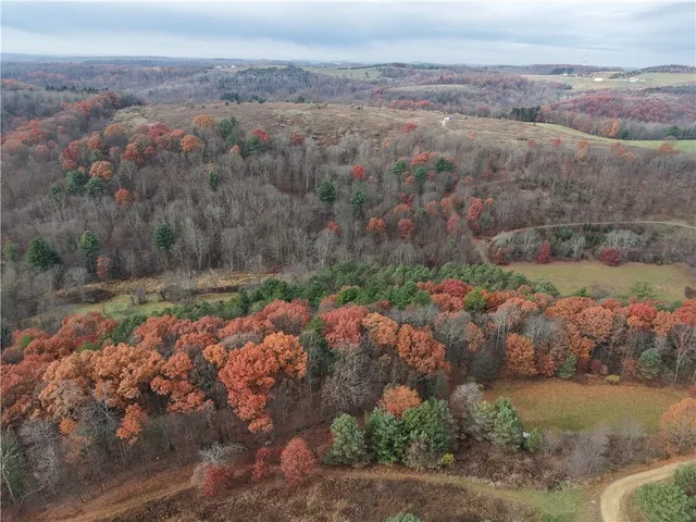 a view of city and mountains