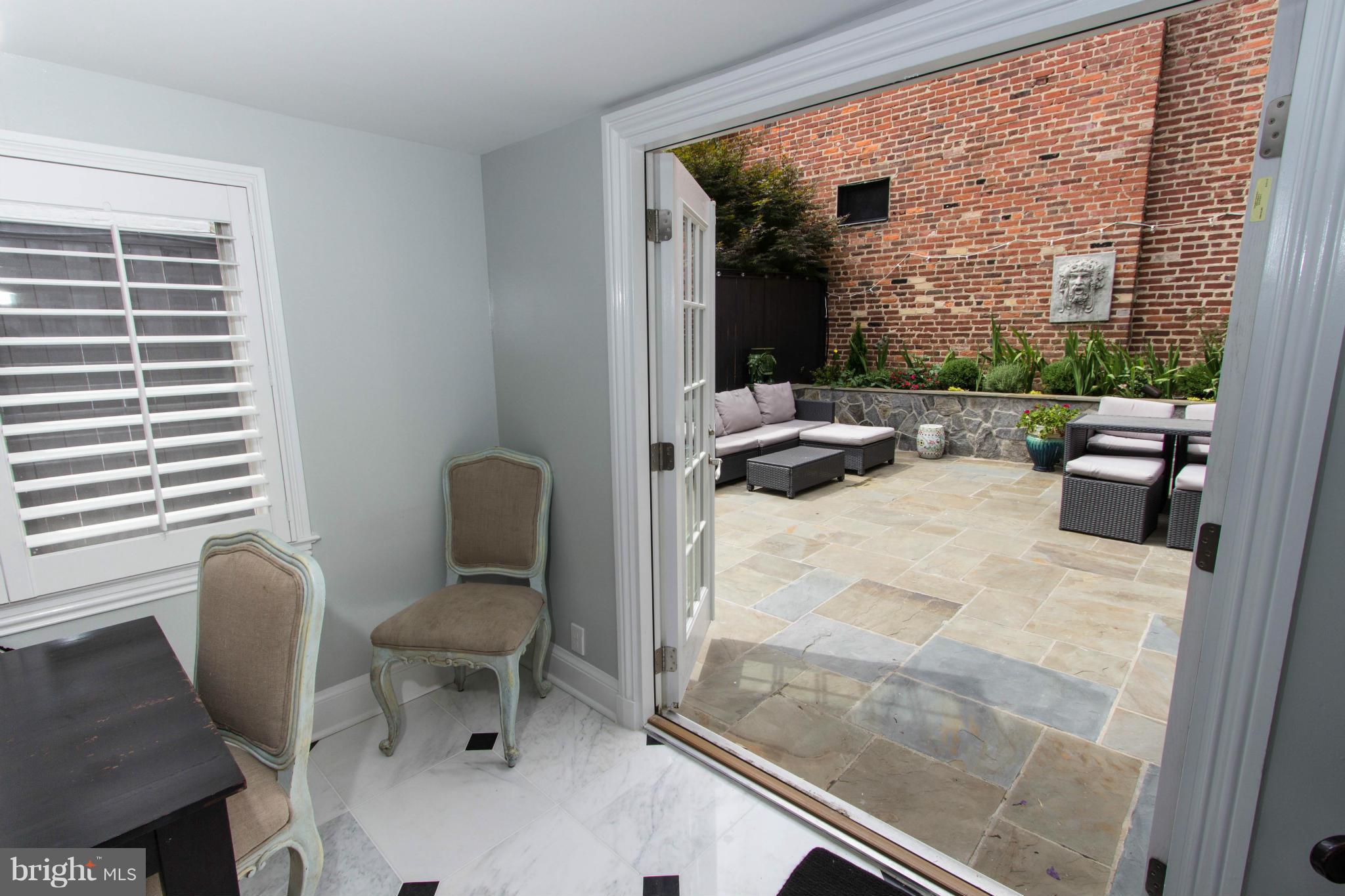 3409 O Street Northwest Washington, DC 20007 - Photo 12 of 30 View of Private Patio from Hearth Room