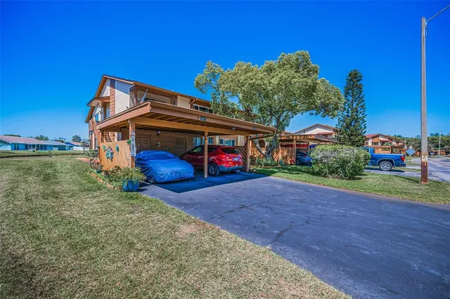 a view of lake with green space