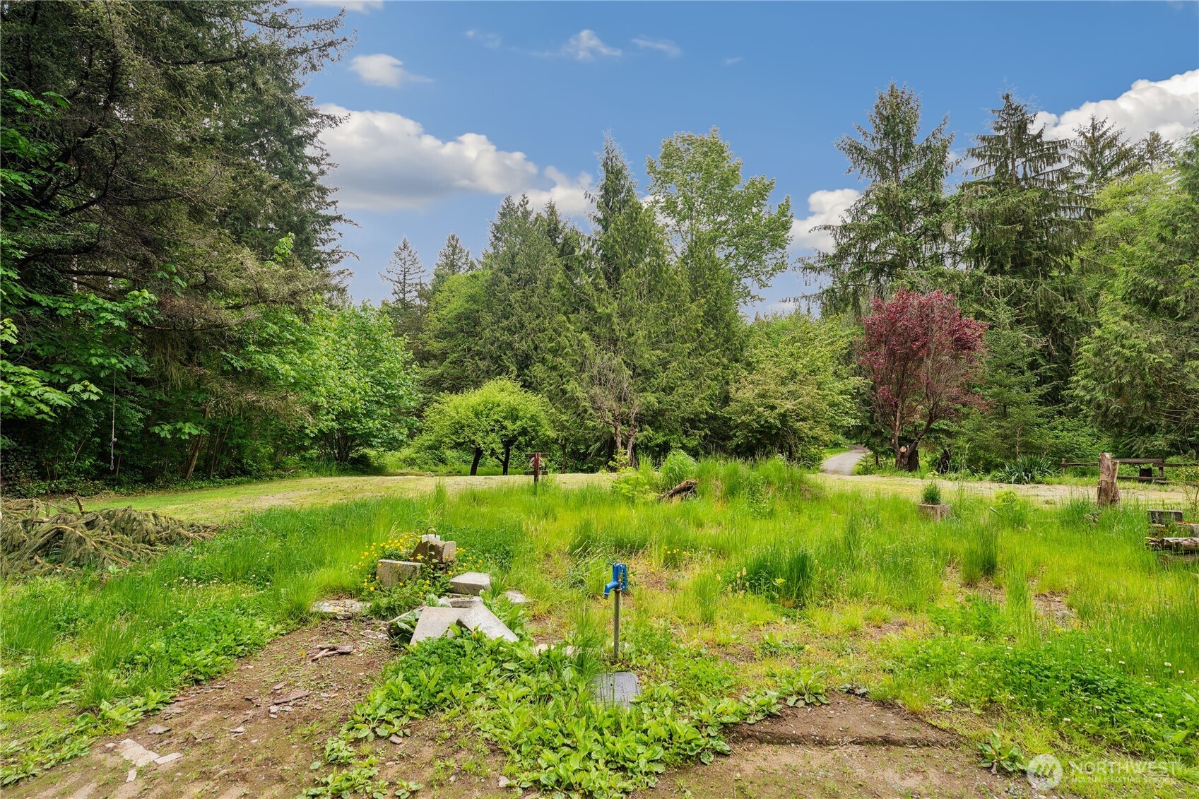 19106 255th St Court East Orting, WA 98360 - Photo 5 of 9 a backyard of a house with a yard and outdoor seating