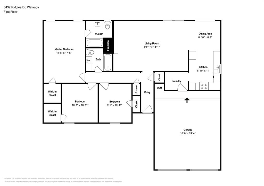 6432 Ridglea Drive Watauga, TX 76148 - Photo 18 of 18 View of home floor plan