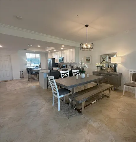 a living room with furniture a view and a window