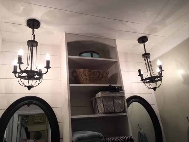 3977 Cross Plains Road Springfield, TN 37172 - Photo 11 of 16 Updated master bath includes dual vanity, shiplap walls and ceiling and updated lighting.