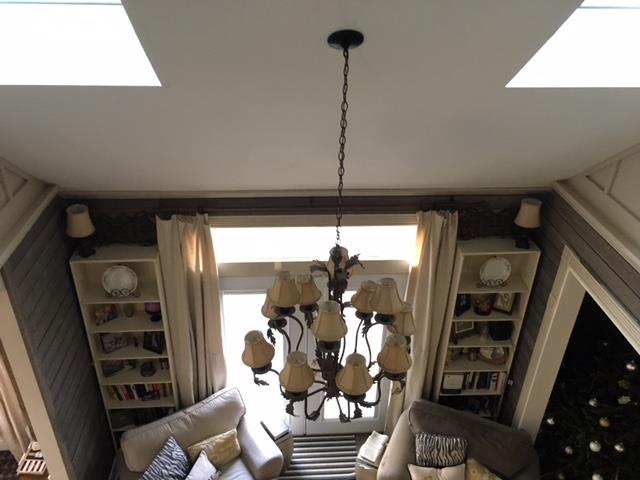 3977 Cross Plains Road Springfield, TN 37172 - Photo 9 of 16 Keeping room/dining room with vaulted ceiling to 2nd floor, skylights and French doors to deck.