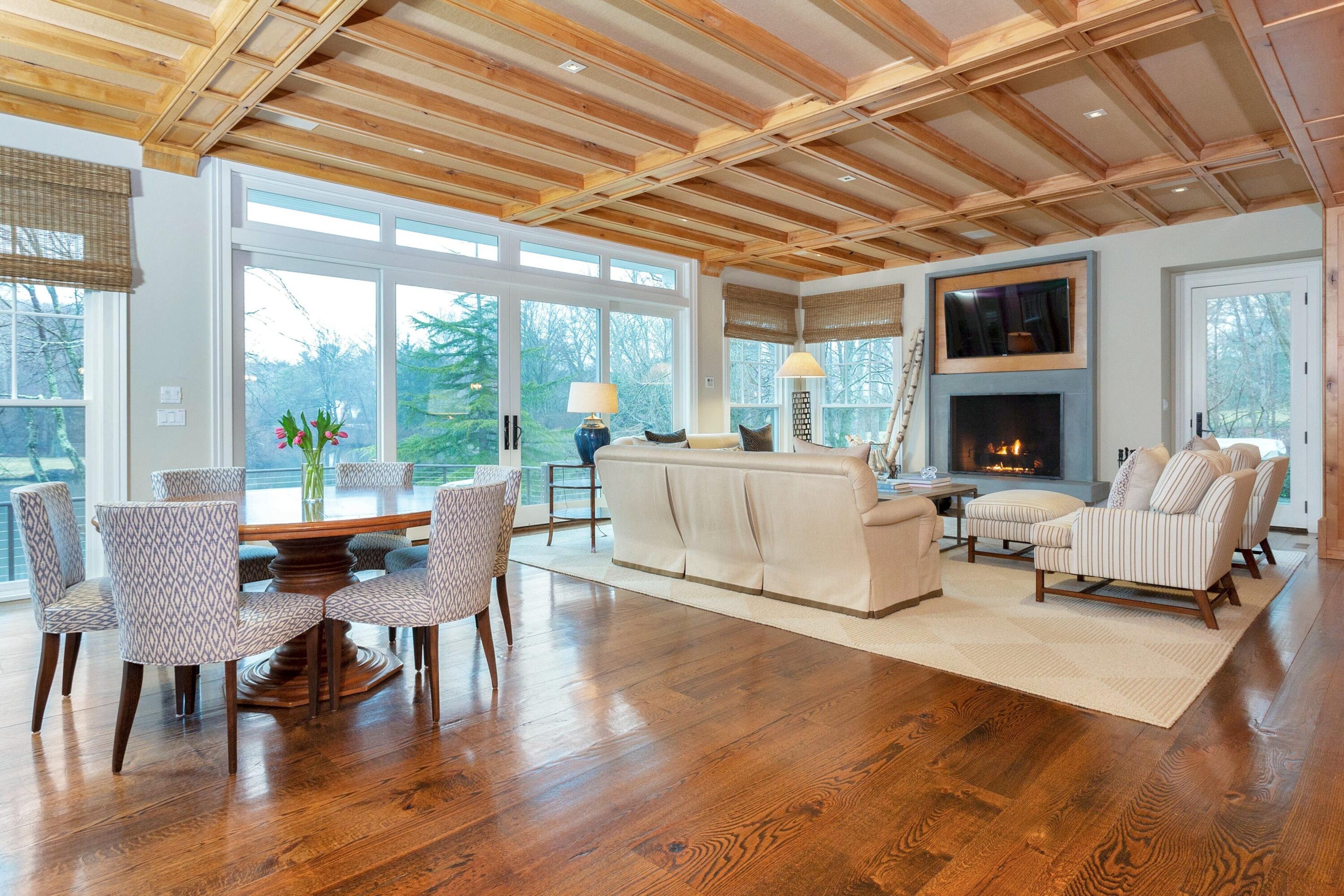 20 Driftway Lane Darien, CT 06820 - Photo 15 of 76 a living room with furniture fireplace and a table