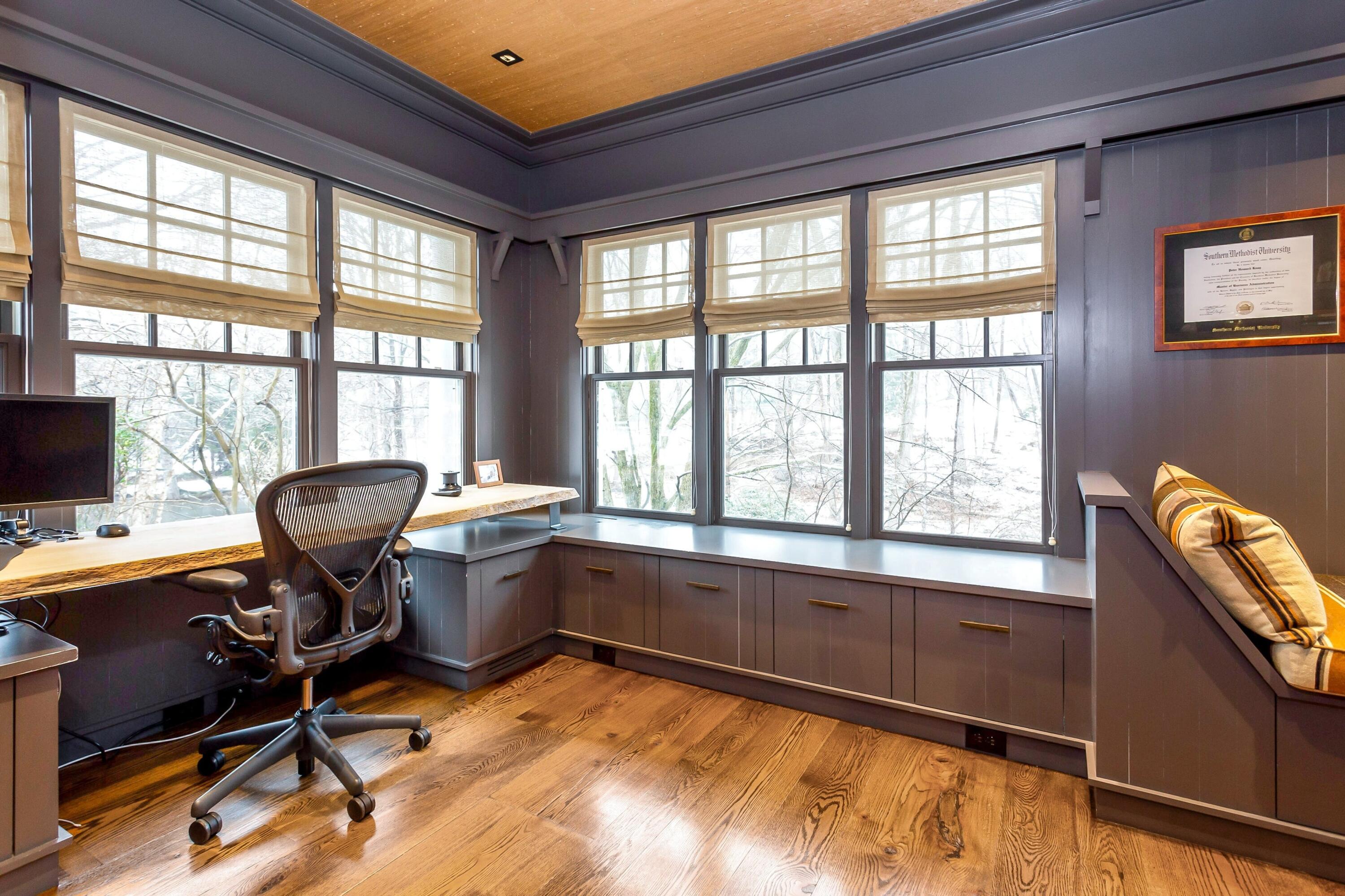 20 Driftway Lane Darien, CT 06820 - Photo 26 of 76 a view of a workspace with furniture and a window