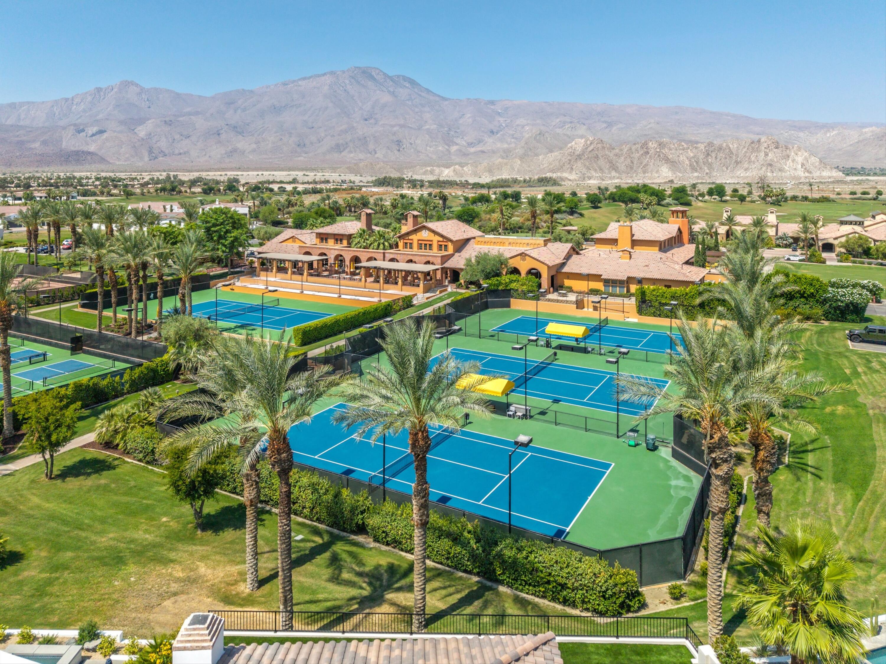58892 Marbella La Quinta, CA 92253 - Photo 43 of 65 an aerial view of residential houses with outdoor space and a lake view