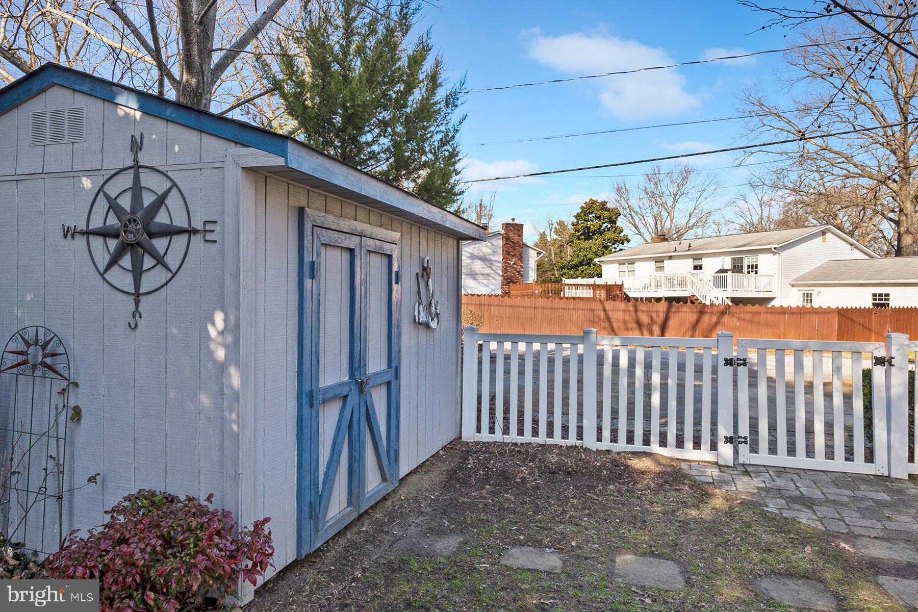 1253 Magothy Road Pasadena, MD 21122 - Photo 39 of 49 The front gate and storage shed off the driveway