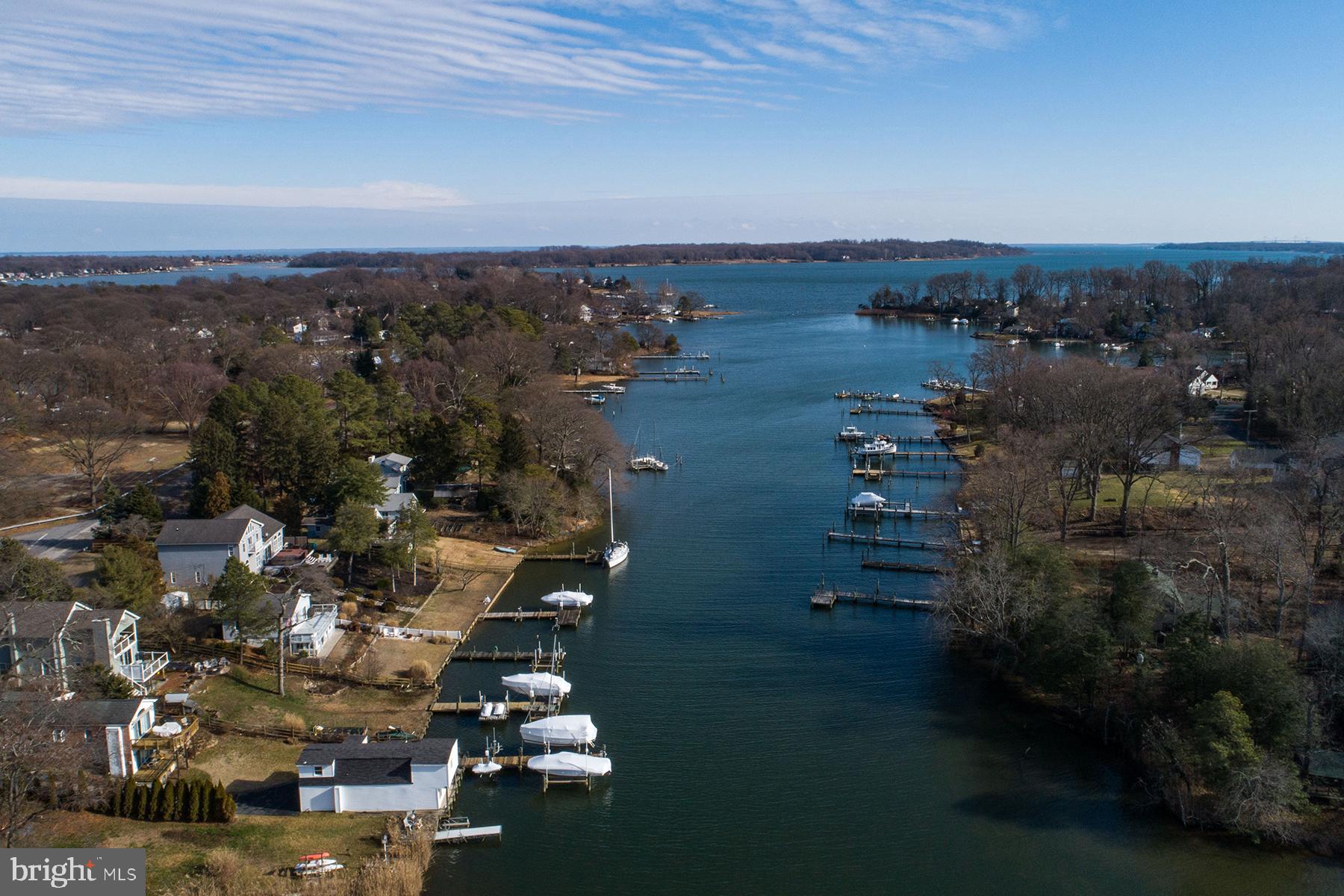 1253 Magothy Road Pasadena, MD 21122 - Photo 47 of 49 Aerial view of the Grays Creek out to the Magothy