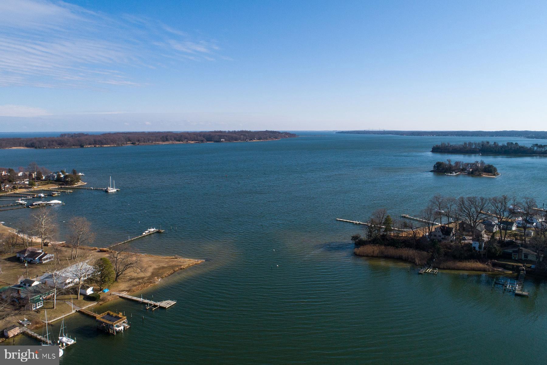 1253 Magothy Road Pasadena, MD 21122 - Photo 49 of 49 Aerial view at the mouth of Grays Creek
