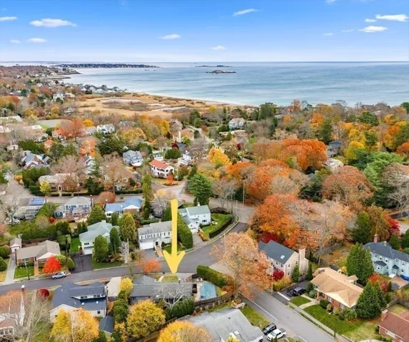 a view of a city with an ocean