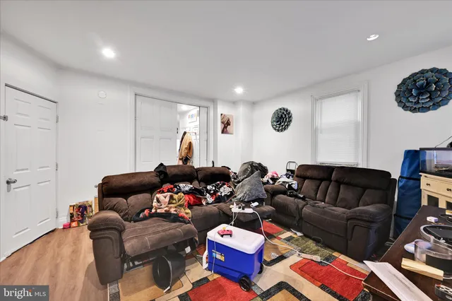 a living room with furniture and a couch