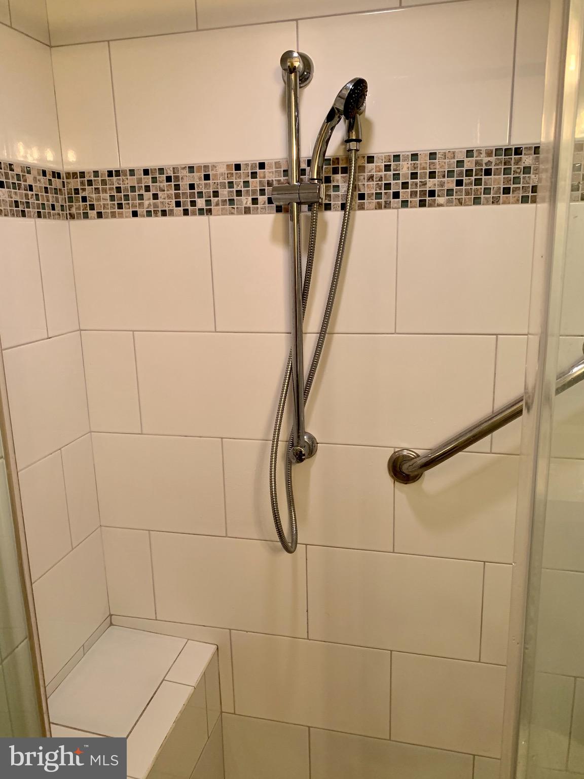 8507 Falls Run Road, Unit B Ellicott City, MD 21043 - Photo 36 of 36 Hall shower w handheld sprayer + built in seat