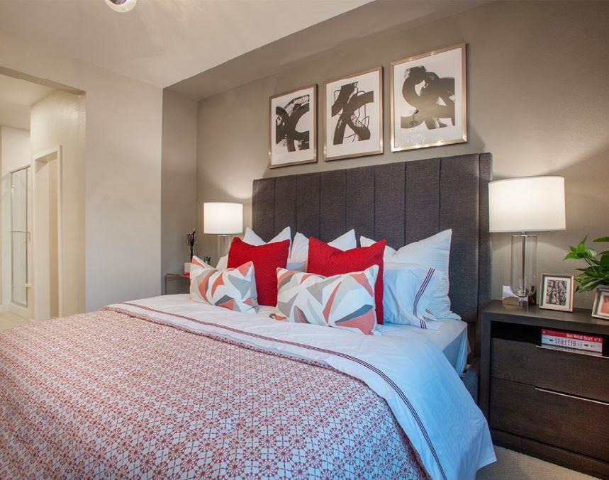 1778 Railway Circle Oakland, CA 94607 - Photo 6 of 6 a bedroom with a bed and painting on the wall